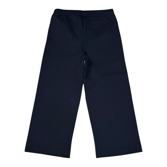 Zara‎ Women's Black High Waisted Wide Drawstring Pull On Leg Crop Pants Size S - Picture 3 of 11